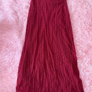 Elegant Red Maxi Skirt